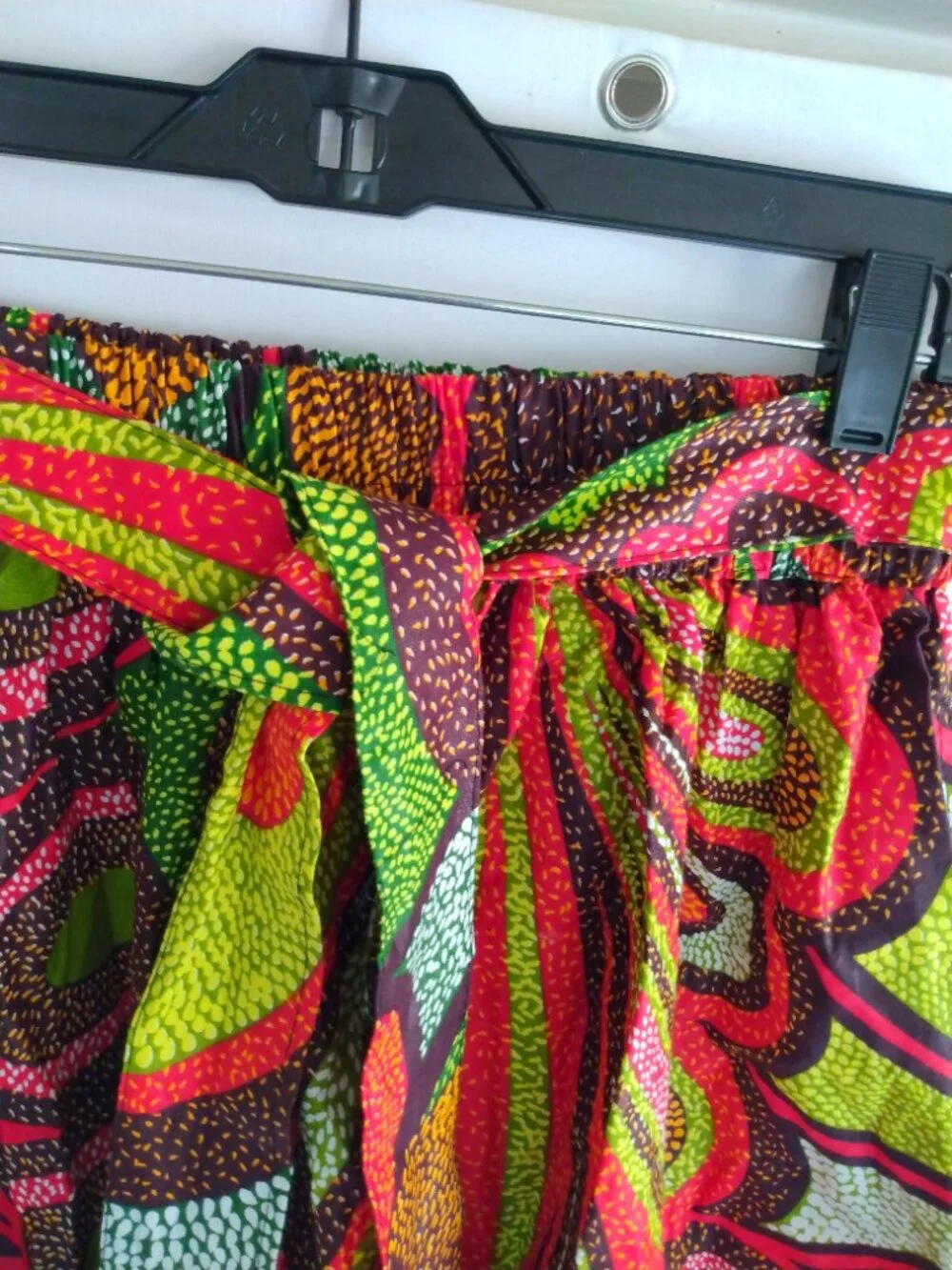 Whimsical Floral High Low Skirt XL Boho Festival Vibrant Art-to-Wear Artsy